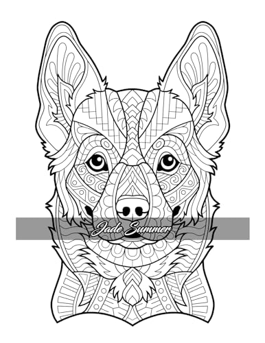 Amazing Dogs Coloring Book: Beautiful Dogs, Adorable Puppies, and Relaxing Designs for Adults and Teens WoodArtSupply