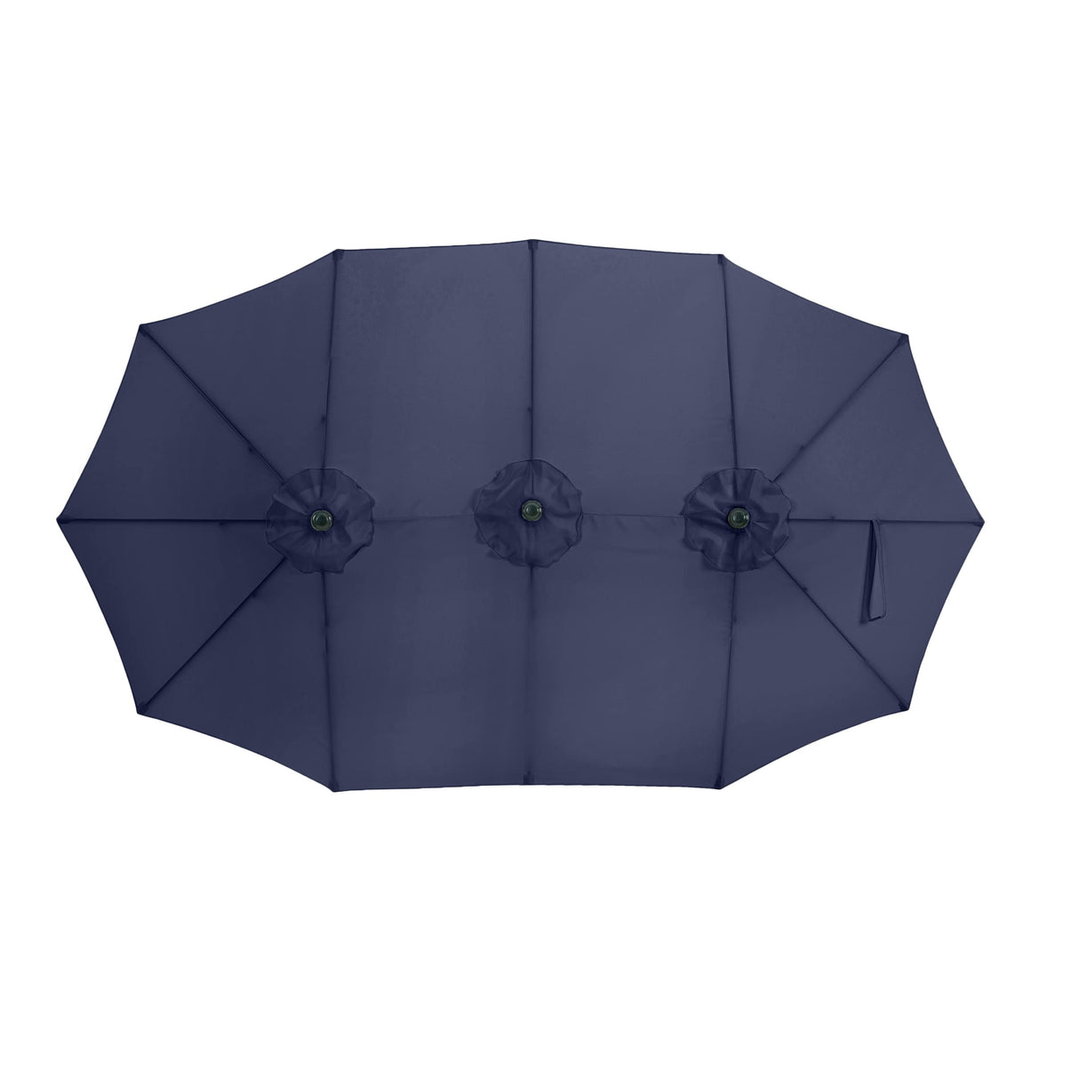 Pure Garden 50-LG1284 15' Double Sided Market Umbrella, Navy Blue Pure Garden