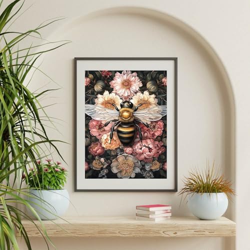 Legrace Bee Cross Stitch Kits for Adults - Stamped Crossstitching Kits Preprinted 11 Count Cross-Stitch Kit for Beginner, 11CT Prestamped Easy Pattern Needlepoint Kits Crafts for Decor