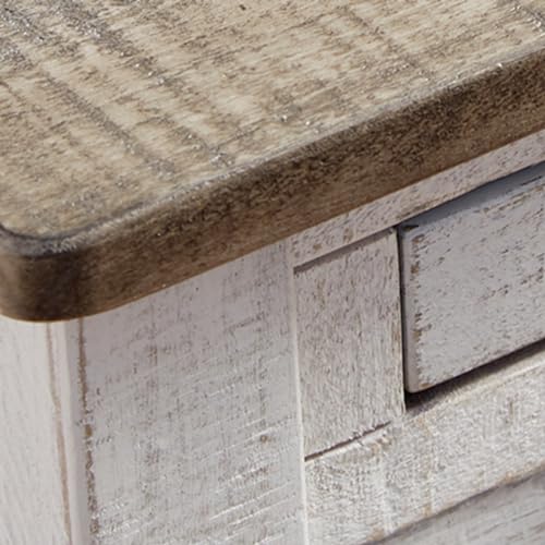 Signature Design by Ashley Adalane Modern Farmhouse Accent End Table, Whitewash Signature Design by Ashley