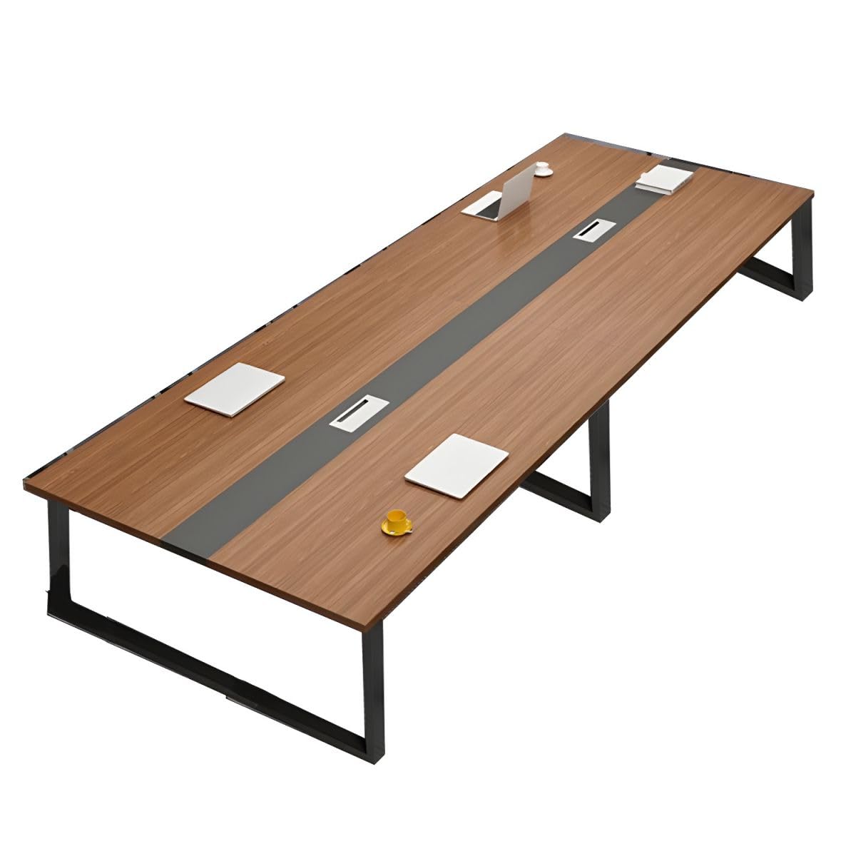 LAKIQ Rectangular Office Conference Room Table Modern Desktop Computer Desk Working Table Rectangle Meeting Room Table - Without Chairs (110.2" L x 51.2" W x 29.5" H) LAKIQ