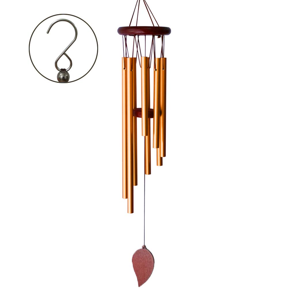SuninYo Wind Chimes for Outside,Small Wind Chimes Outdoor Clearance,Memorial Wind Chimes with 8 Metal Tubes & Hook SuninYo