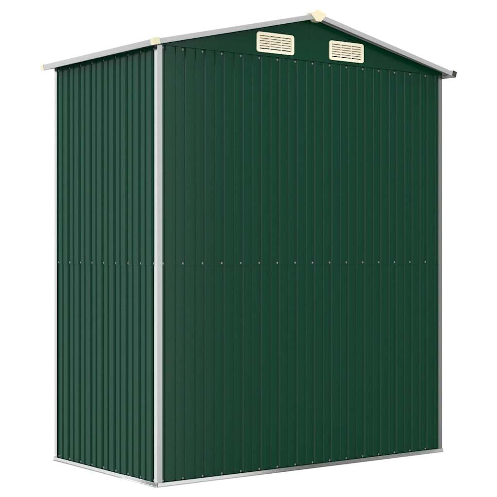 vidaXL Galvanized Steel Garden Shed - Durable Outdoor Storage for Garden Tools and Equipment - Easy Access Gate in Green 75.6"x42.5"x87.8" vidaXL