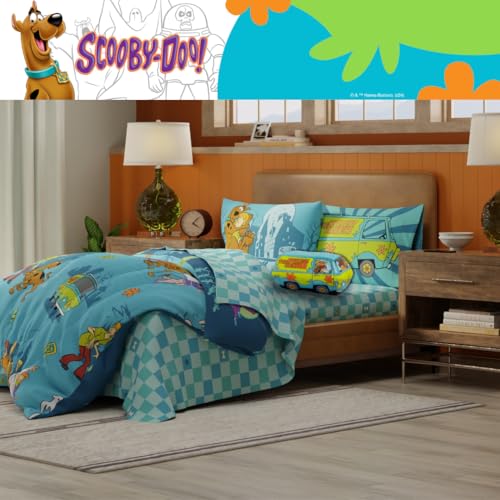 Franco Scooby Doo Scoobtober Bedding 7 Piece Super Soft Reversible Comforter and Sheet Set with Sham, Full, (Officially Licensed Product) Franco