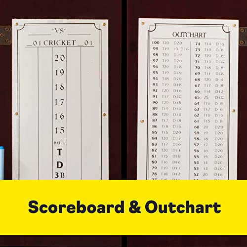 Viper Hudson Sisal/Bristle Steel Tip Dartboard Cabinet, Mahogany Finish Viper