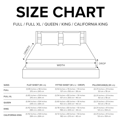 UGG Hedi Queen Sheet Set 4-Piece Luxury Cooling Sheets Deep Pockets Premium Bedding with 2 Pillow Shams Hypoallergenic Machine Washable Soft Lightweight Bed Set for Bedroom, Queen, White