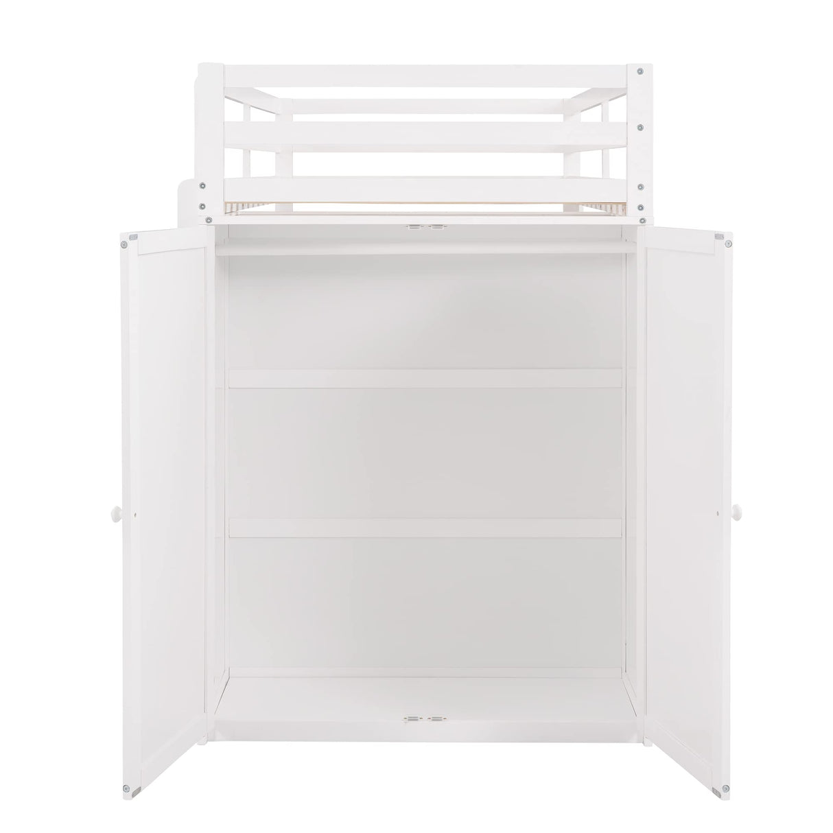 Harper & Bright Designs Twin Size Loft Bed with Wardrobe and Desk, Wooden Twin Loft Bed with Desk and Storage Drawers for Girls Boys Teens,No Box Spring Needed,White Harper & Bright Designs