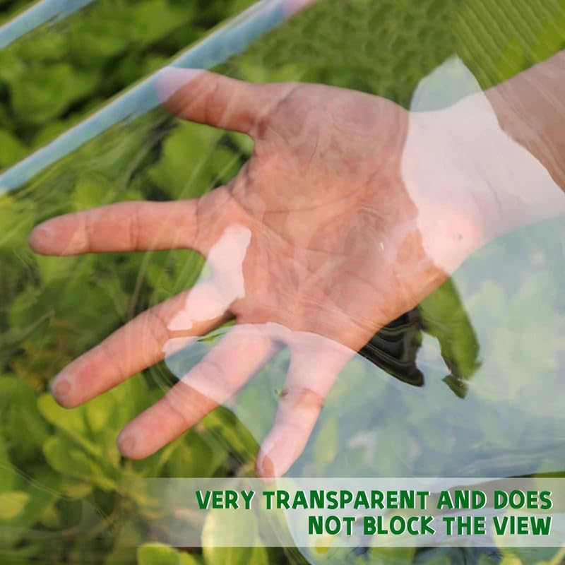 Heavy Duty Waterproof Clear Tarp-Thicken Clear Vinyl PVC Tarps Transparent Tarpaulin with Brass Grommets for Camping Patio Gazebo Outdoor-Tarp to Cover The Sun and Rain TOPCHANCES