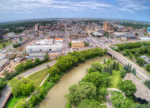 Noah Jigsaw Puzzle Fargo is a The Largest City in North Dakota on The Red River 1000 Pieces WoodArtSupply