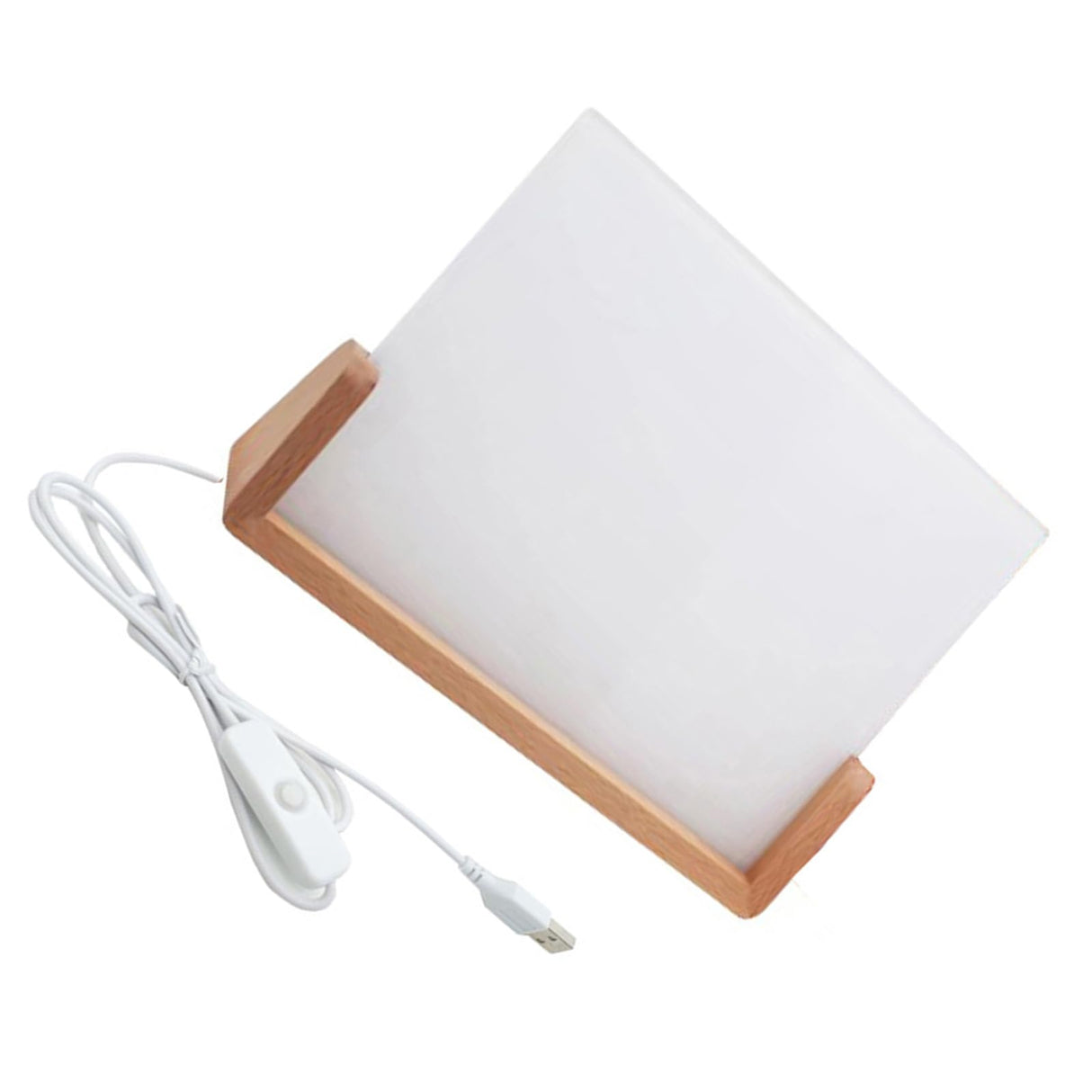 Sublimation Acrylic Photo Frame with LED Light and Wood Stand Picture Frame for Heat Press Machines Printing Pinexi