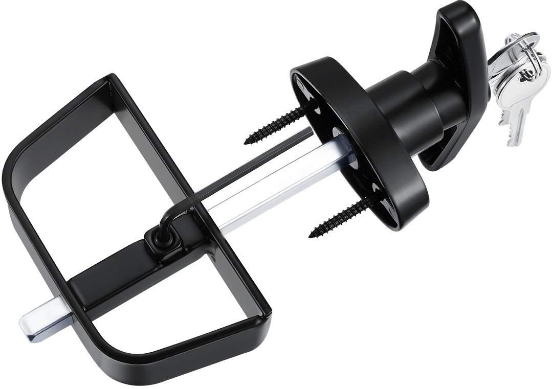 QANVEE Shed Door Latch T-Handle Lock Kit with 4 Keys,Storage Barn Shed Door Hardware Lock Set 4½" and 5½" Stem QANVEE