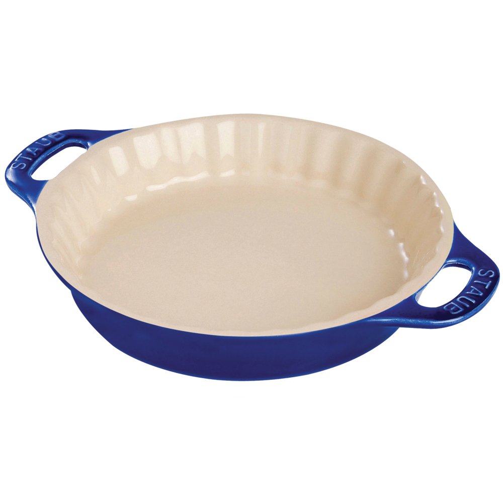 STAUB Ceramics Bakeware-Pie-Pans Dish, 9", 9-inch, Dark Blue STAUB