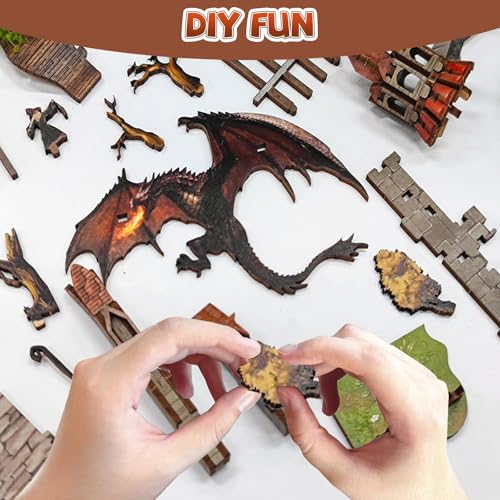 DIY Book Nook Kit,New DIY Dollhouse Booknook Bookshelf Insert Decor,3D Wooden Puzzles with LED,Book Nook Miniature Kit,Birthday Easter Home Decor for Teens Adult (Spirit Valley of The Magic Ring)