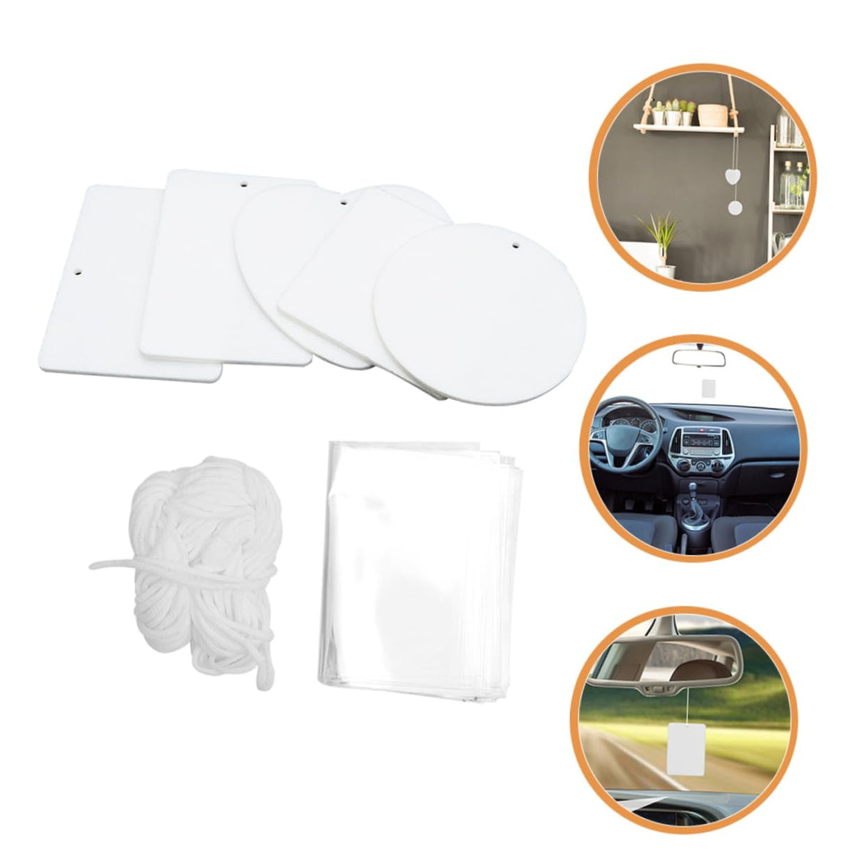 GLEAVI Air Freshener Sublimation 1 Set Air Freshener Car Freshener Sublimation Air Freshners Sublimation Blanks Coverlet Cars Cars White Felt Inside The Car Product GLEAVI