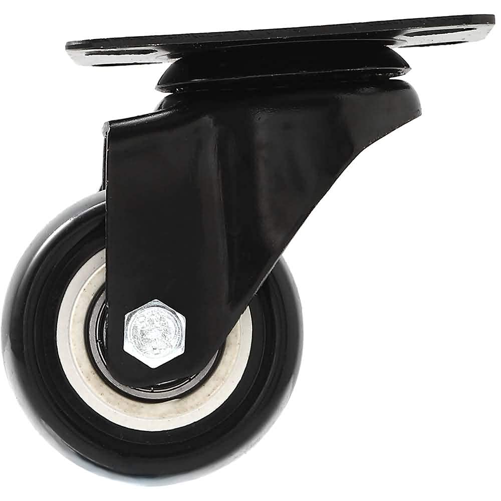Swivel Caster Wheels Rubber Base with Top Plate & Bearing Heavy Duty with Pack of 4 Black by Online Best Service (2" NO Brake) Online Best Service