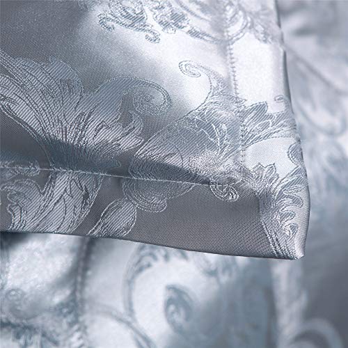 Raytrue-X Twin Comforter, Silver Silk Jacquard Bedding Comforter Sets, 3 Pieces Grey Lightweight Quilt, All Season Comforter for Twin Bed, Ultra Soft Microfiber, Matching 2 Pillow Shams, Twin/Twin XL Raytrue-X