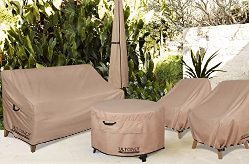 ULTCOVER Waterproof Patio Chair Cover – Outdoor Lounge Deep Seat Single Lawn Chair Cover 4 Pack Fits Up to 28W x 30D x 32H inches ULTCOVER