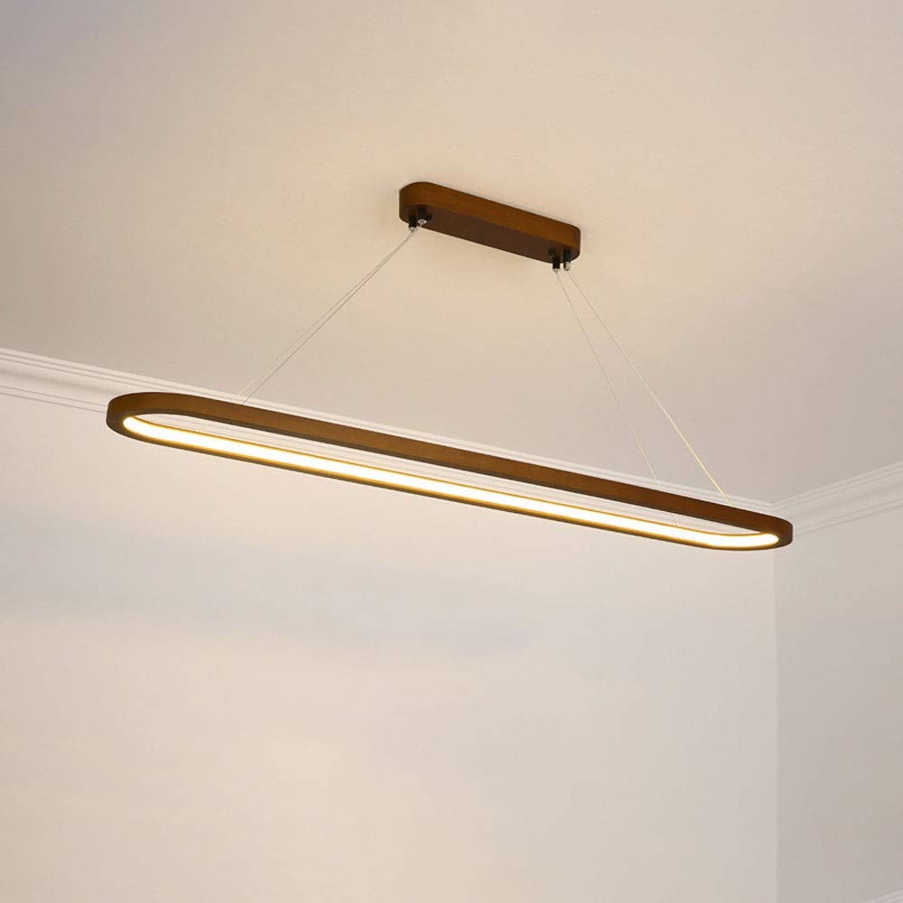 38W LED Ceiling Pendant Lighting Fixture Modern Chandelier Wood Ring Hanging Light Nordic Suspension Lamps for Living Room Bedroom Study Office Hallway Lamp Fixtures (Color : 3 Color Temp) Siet