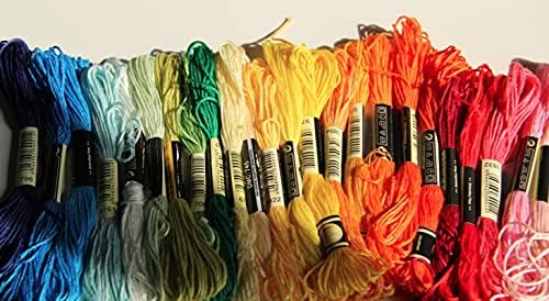kkhouse 50 pcs Random Color Embroidery DIY Silk Line Branch Threads Similar Dmc Thread Floss Skein Cross Stitch Thread kkhouse