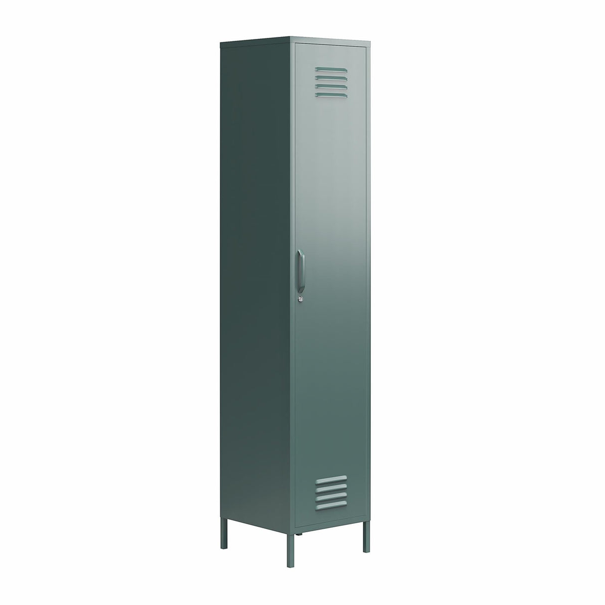 Novogratz Cache 1-Door Tall Single Metal Locker Style Storage Cabinet, Hunter Green Novogratz