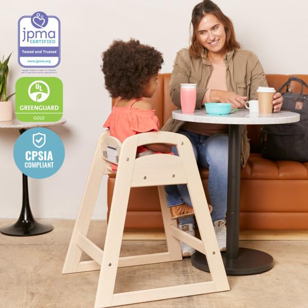 ECR4Kids ASATT High Chair, Toddler Chair, Antique White ECR4Kids