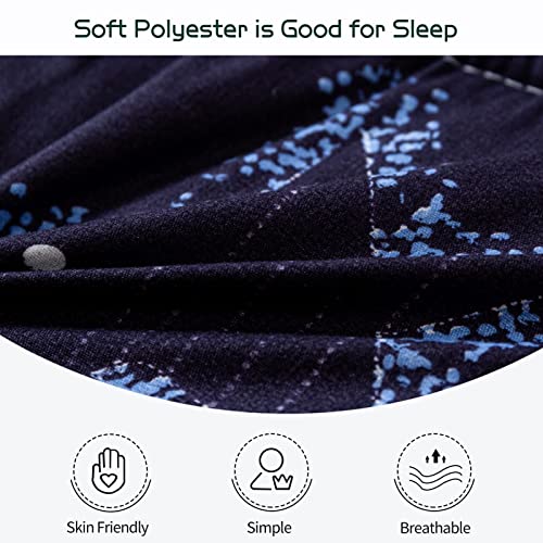 MAXYOYO Japanese Moon and Star Full Size Futon Mattress, Blue, Plush, 54"W x 80"L x 4"H, Foldable, Breathable, Reinforced Support, Moon and Star Pattern, Bedroom, Floor, Guest Room, Tent, Teepee MAXYOYO