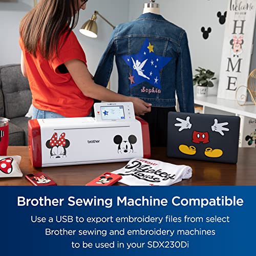 Brother ScanNCut DX SDX230Di Disney Cutting Machine, Includes 152 Built-in Disney Designs for Vinyl, Paper Crafting, and More Brother