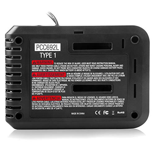 Battery Charger for Porter Cable 20V MAX Lithium Battery PCC685LP PCC680L PCC692L PCC699L and Black Decker 20V Battery LBXR20 LBX4020 Fancy Buying