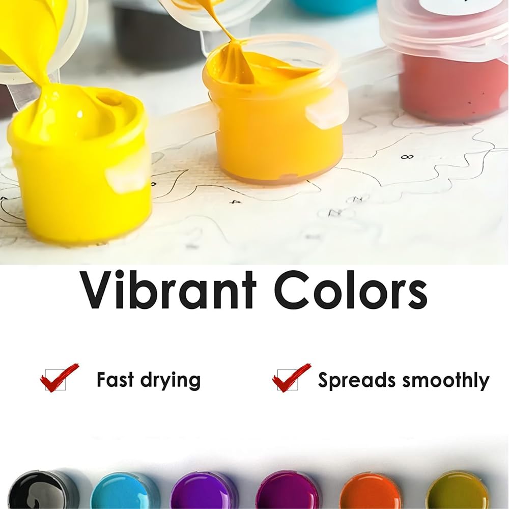 TAOPAOLAB Bright Cityscape Paint by Numbers Kit for Adults - DIY Venice Canal at Night Painting on Canvas 16x20 Inches, Acrylic Paint Set, Suitable for Beginners, Art for Home Decoration or Gifts TAOPAOLAB