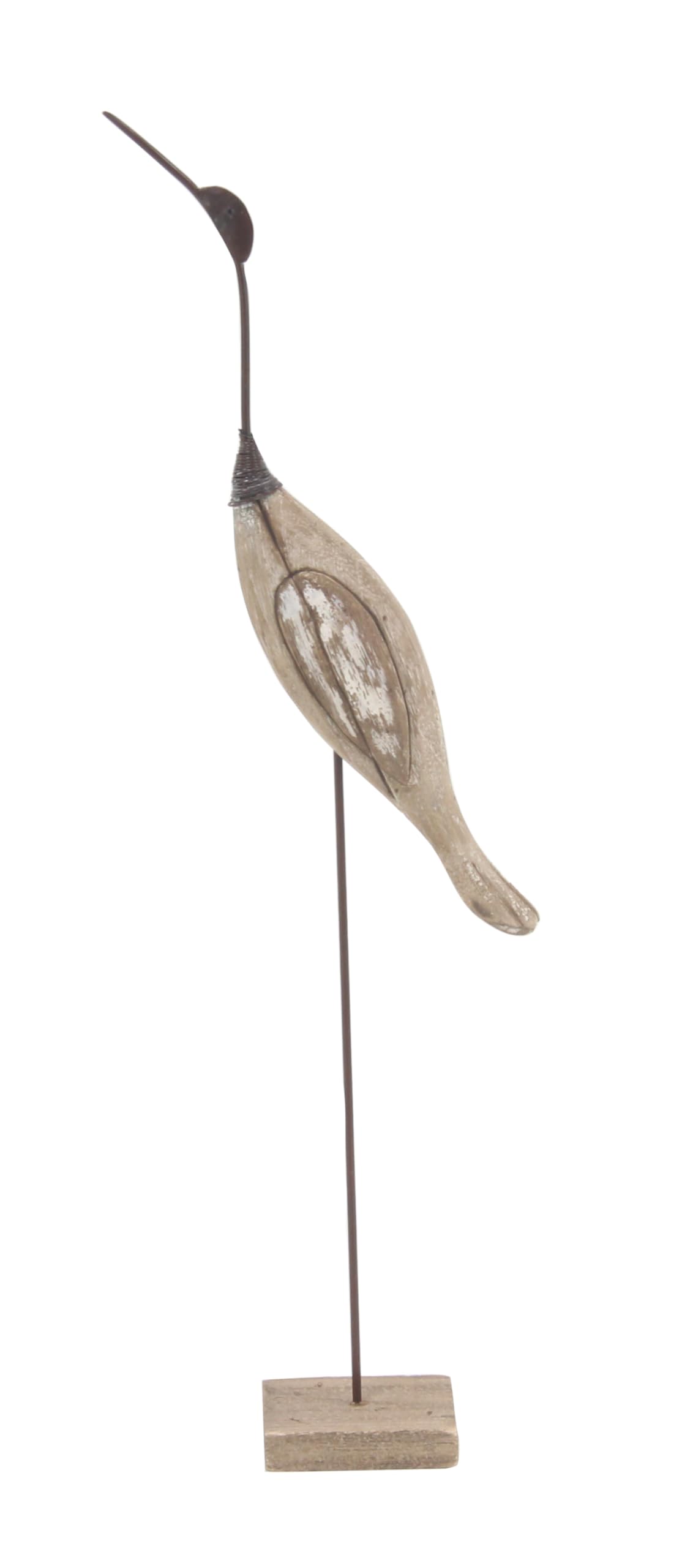 Deco 79 Wood Bird Decorative Sculpture Home Decor Statues, Set of 2 Accent Figurines 28", 34"H, Brown Deco 79