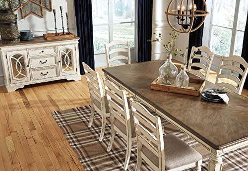Signature Design by Ashley Realyn French Country Dining Extension Table, Seats up to 8, Chipped White Signature Design by Ashley