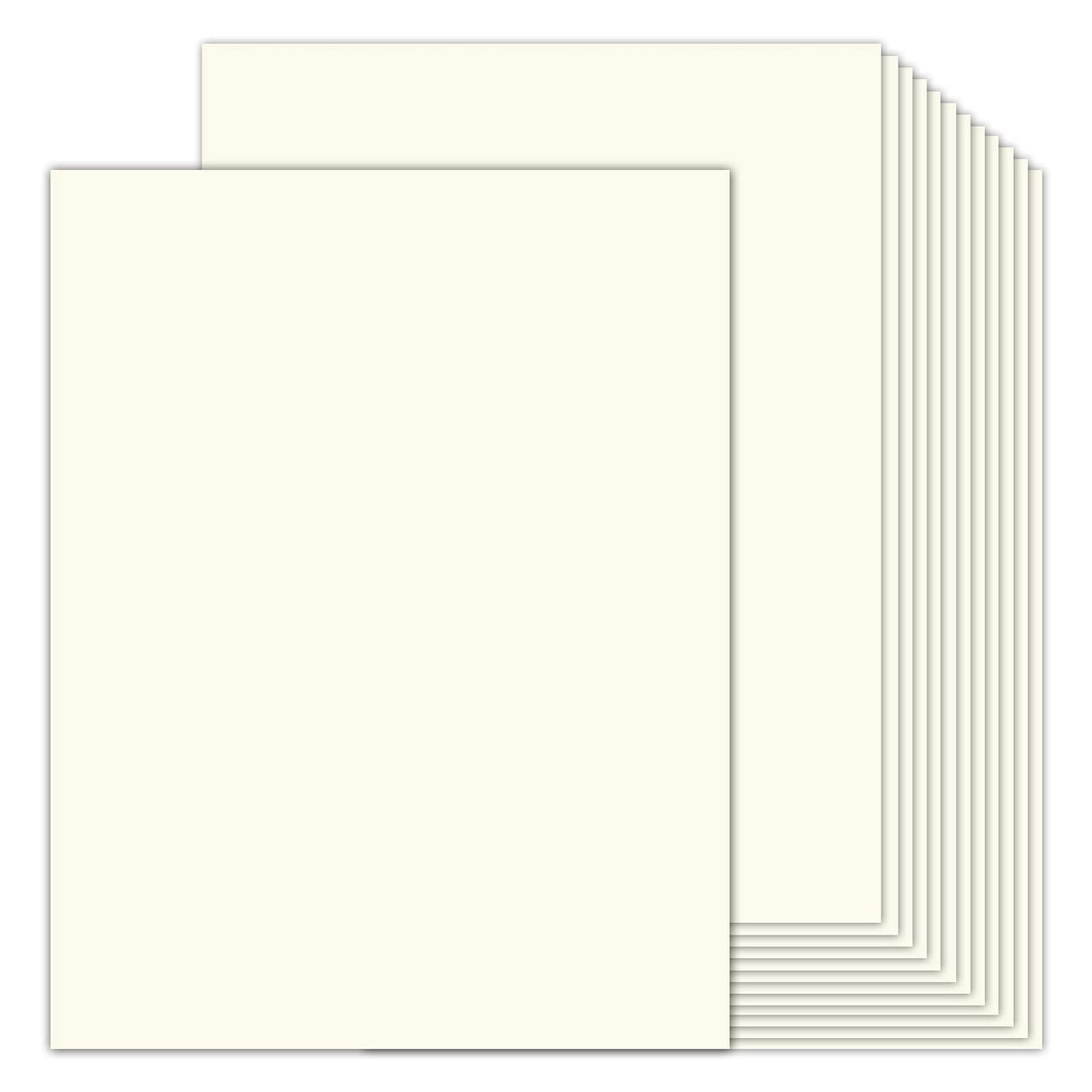 100 Sheets Cream Cardstock 8.5 x 11 Ivory Paper, Goefun Off White Card Stock Printer Paper for Cards Making, Office Printing, Certificate Goefun