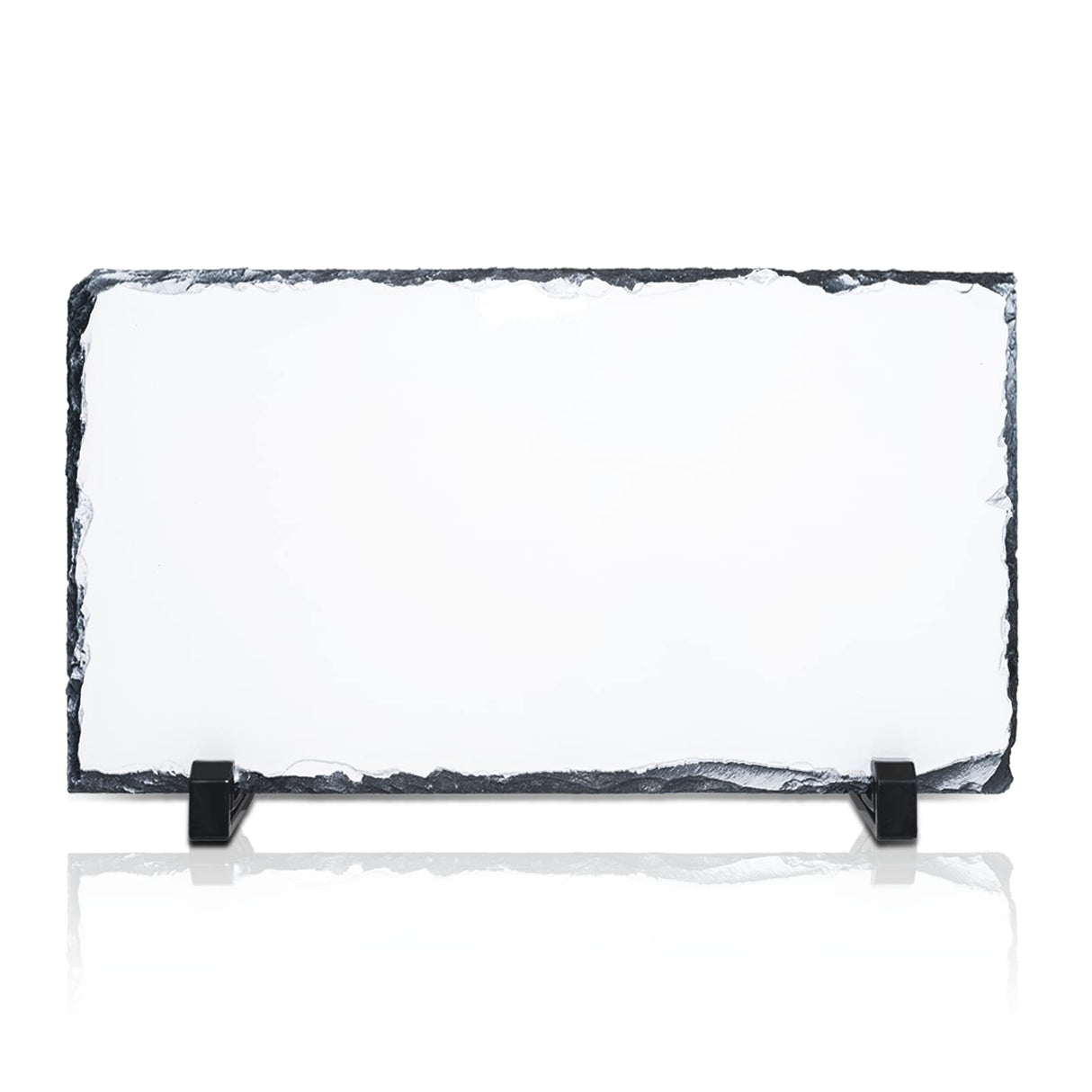 MR.R Sublimation Blank Rectangular Rock Slate Photo Plaque Picture Frame, Customized Photo Frame Novelty For Wedding,Birthday,Baby Birth (12x22cm) MR.R