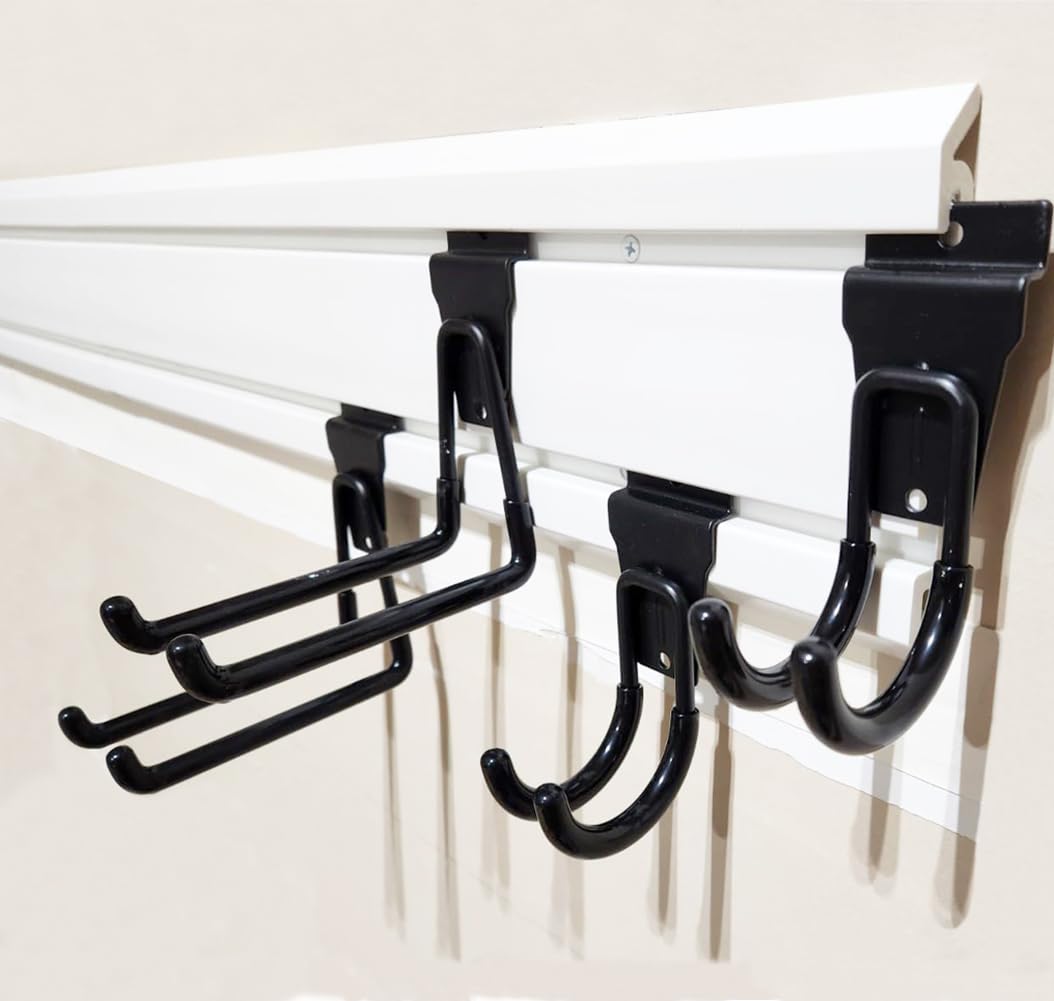 ATOOLA Slatwall Panels 6" x 24", 4-Pack Slatwall Board, PVC Slat Wall Paneling, Heavy Duty Garage Wall Organizer ATOOLA