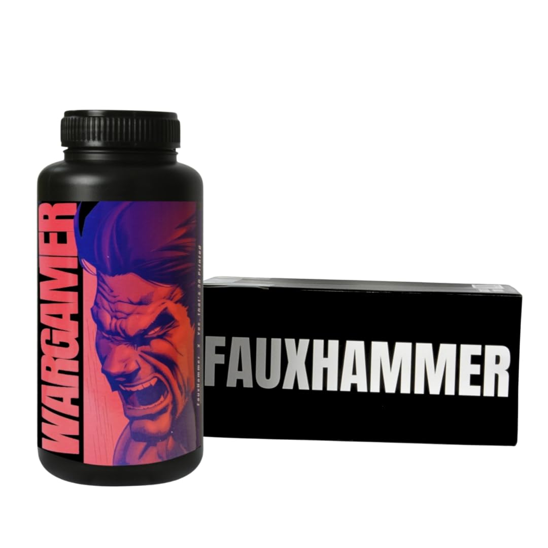 WARGAMER by FauxHammer | Durable Tabletop Miniature Resin | Wash with Water or IPA (1kg) Yes, That's 3D Printed
