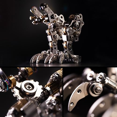 Arcynix Mostarle Reno Blue Dragon 3D Metal Puzzle Kit, 613 Pieces, Magnetic Assembly, LED Light-Up Color Changing Wings, Adjustable Display, DIY Mechanical Model for Advanced Builders Collectors