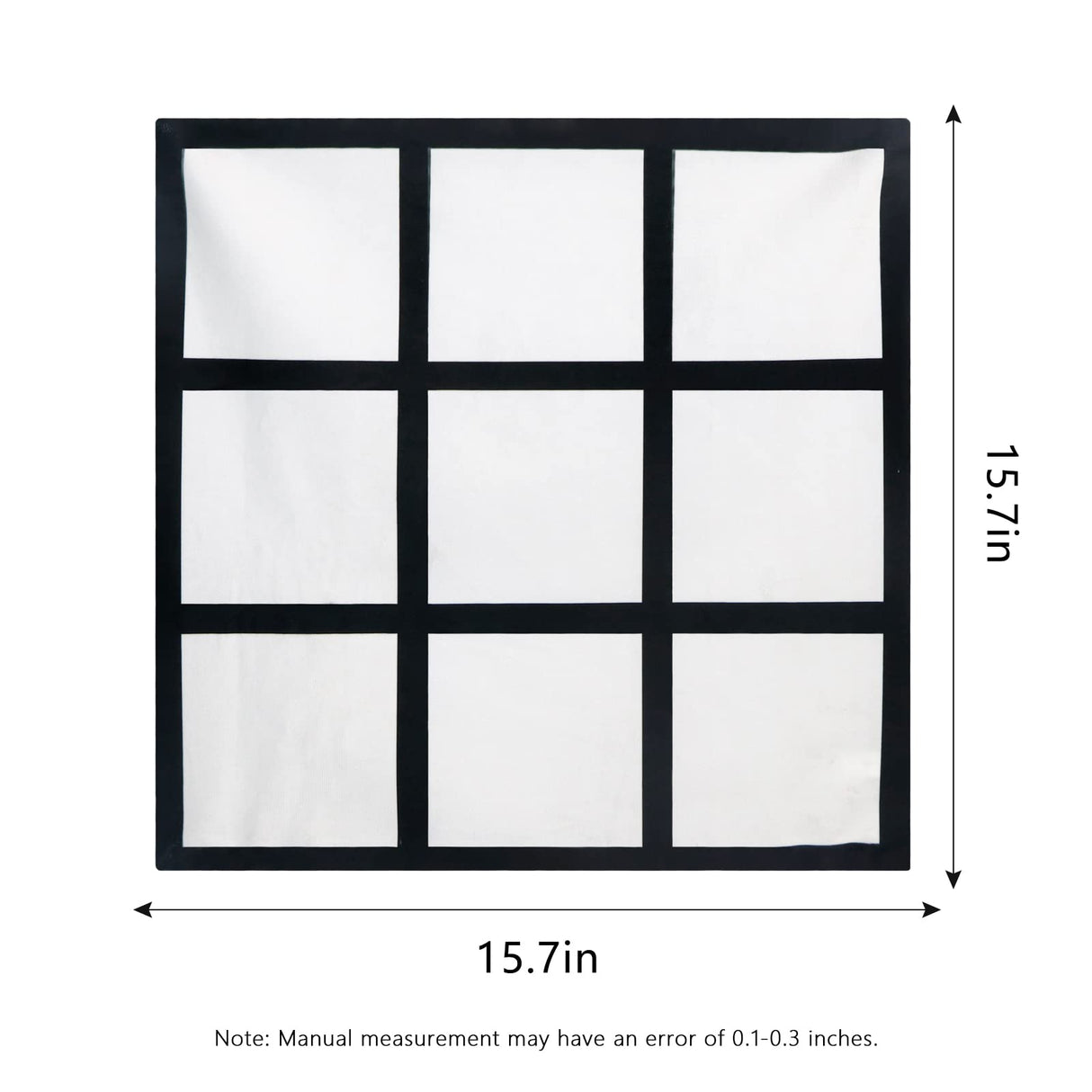 MAIKESUB 4 Pcs Sublimation Blank Lattice Pillow Cases Cushion Cover Throw Pillow Covers for Sublimation Printing 15.7 x 15.7 Inch with Invisible Zippers DIY No Pillow Insert 9 Panel MAIKESUB