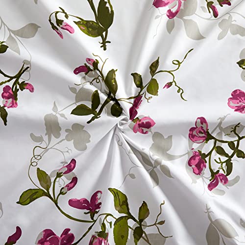 Marina Decoration Ultra Soft Silky Zipper Rich Printed Rayon Derived from Bamboo All Season 2 Pieces Duvet Cover Set with 1 Pillowcase, Pink Light Floral Pattern Twin/Single Size Marina Decoration