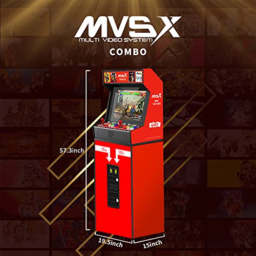 NEOGEO MVSX Arcade and Base with 50 Pre-Loaded SNK Retro Games, 17" Screen Home Entertainment Arcade UNICO