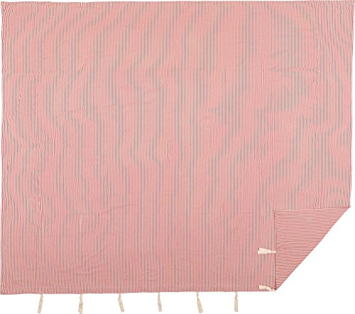 Piper Classics Farmhouse Ticking Stripe Duvet Cover Bedding, Red & Off-White, King 92x108, Comforter Cover w/Twill Ties, Soft, Comfortable, Farmhouse Bedroom Décor Piper Classics
