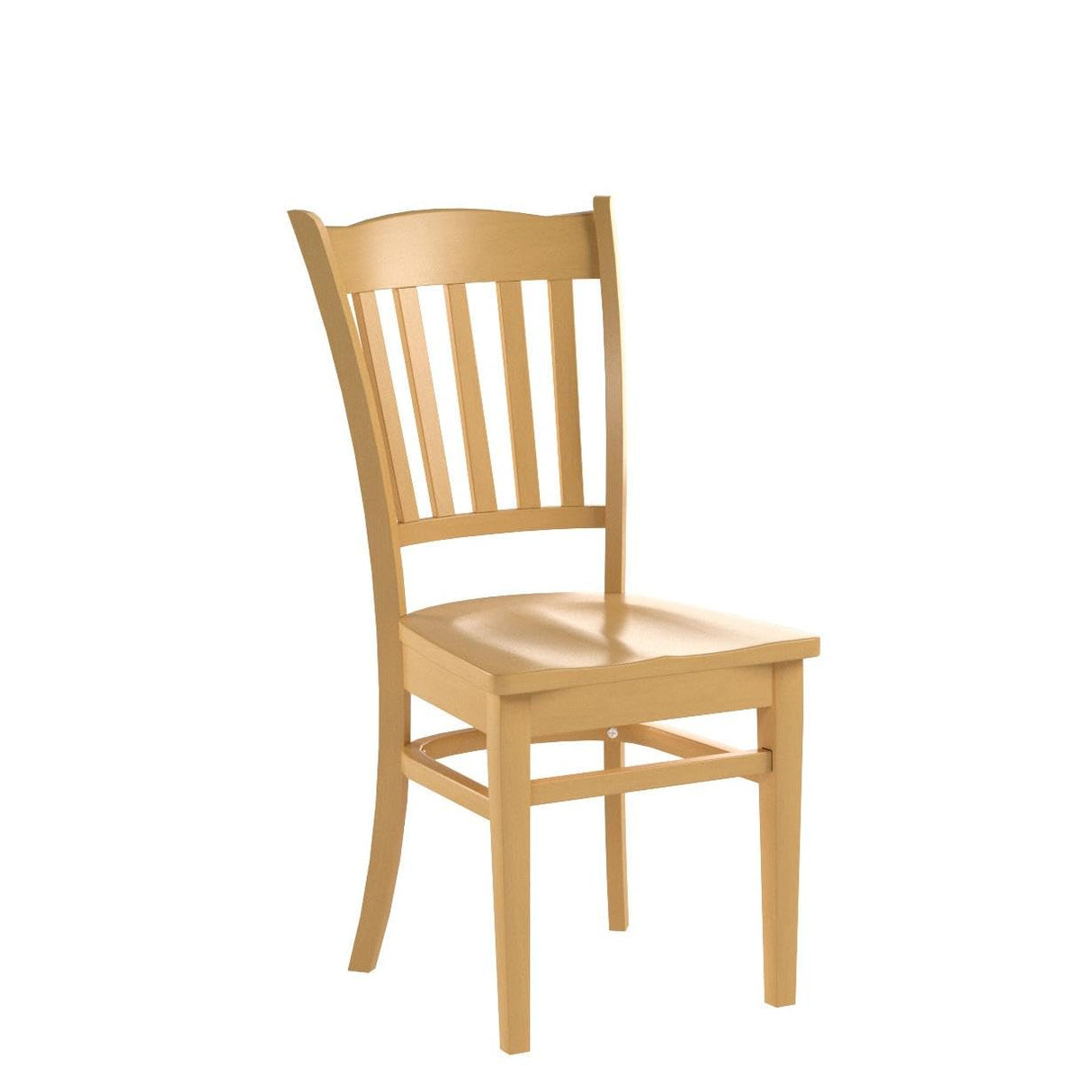 East West Furniture GRC-OAK-W Groton Kitchen Dining Chairs - Slat Back Wooden Seat Chairs, Set of 2, Oak East West Furniture