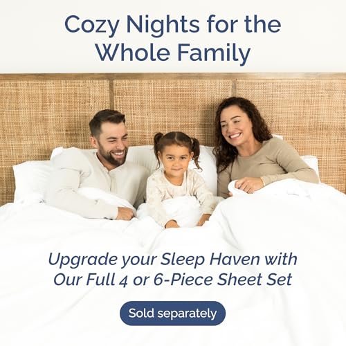 Full Size Flat Sheet - Hotel Quality Top Flat Bed Sheet Only - Ultra-Soft, Comfy, Breathable & Cooling - Fade & Wrinkle Free - Easy-Care, Stain & Shrink Resistant Bedding - Easy-Fit & Oeko-Tex - White CGK Unlimited