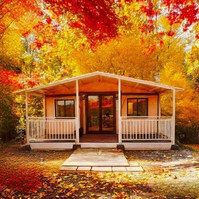 Foldable Prefab Tiny House for Sale, Mobile Modular Cabin Home for Camping, Backyard Office, Tiny Home & Emergency Shelter with 2 3 4 5 Bedroom Assembly Compact Design with Durable Frame