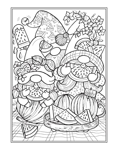 Creative Haven Gnome Sweet Gnome Coloring Book (Adult Coloring Books: Fantasy) Dover Publications