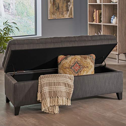 Christopher Knight Home Juliana Fabric Storage Ottoman, Gray Christopher Knight Home