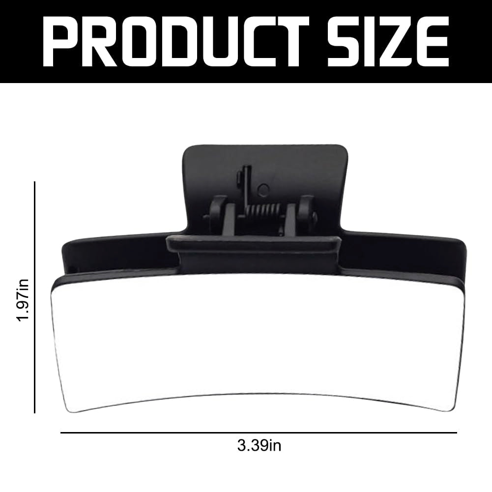 ZUYYON 8 Pack Sublimation Blanks Non-Slip 3.39 Inch Rectangle Hair Claw Clips for Thin, Thick, Long Hair - DIY Heat Transfer Strong Hold ZUYYON