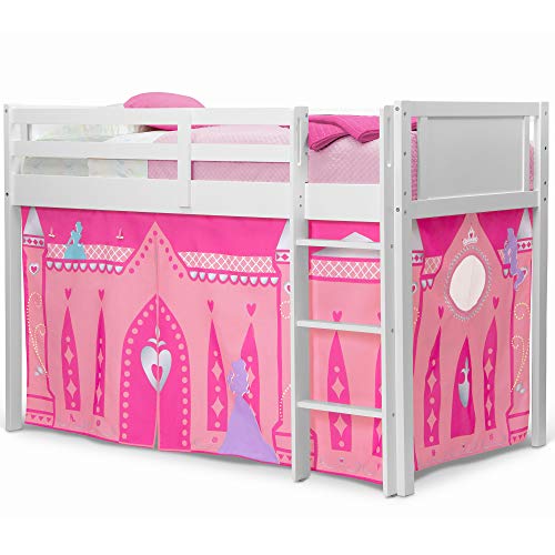 Delta Children Loft Bed Tent Curtain Set for Low Twin, Disney Princess Delta Children