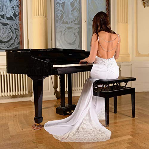 Eison Grand Piano Caster Cups, Solid Sapeliwood Piano Caster with Non-Slip & Anti-Noise Foam Floor Protectors for Hardwood Floor, Set of 3 Eison