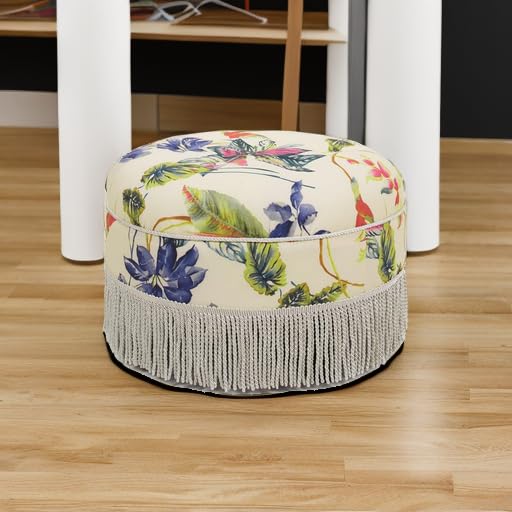 Jennifer Taylor Home Yolanda Ottoman, Off-White/Floral Jennifer Taylor Home