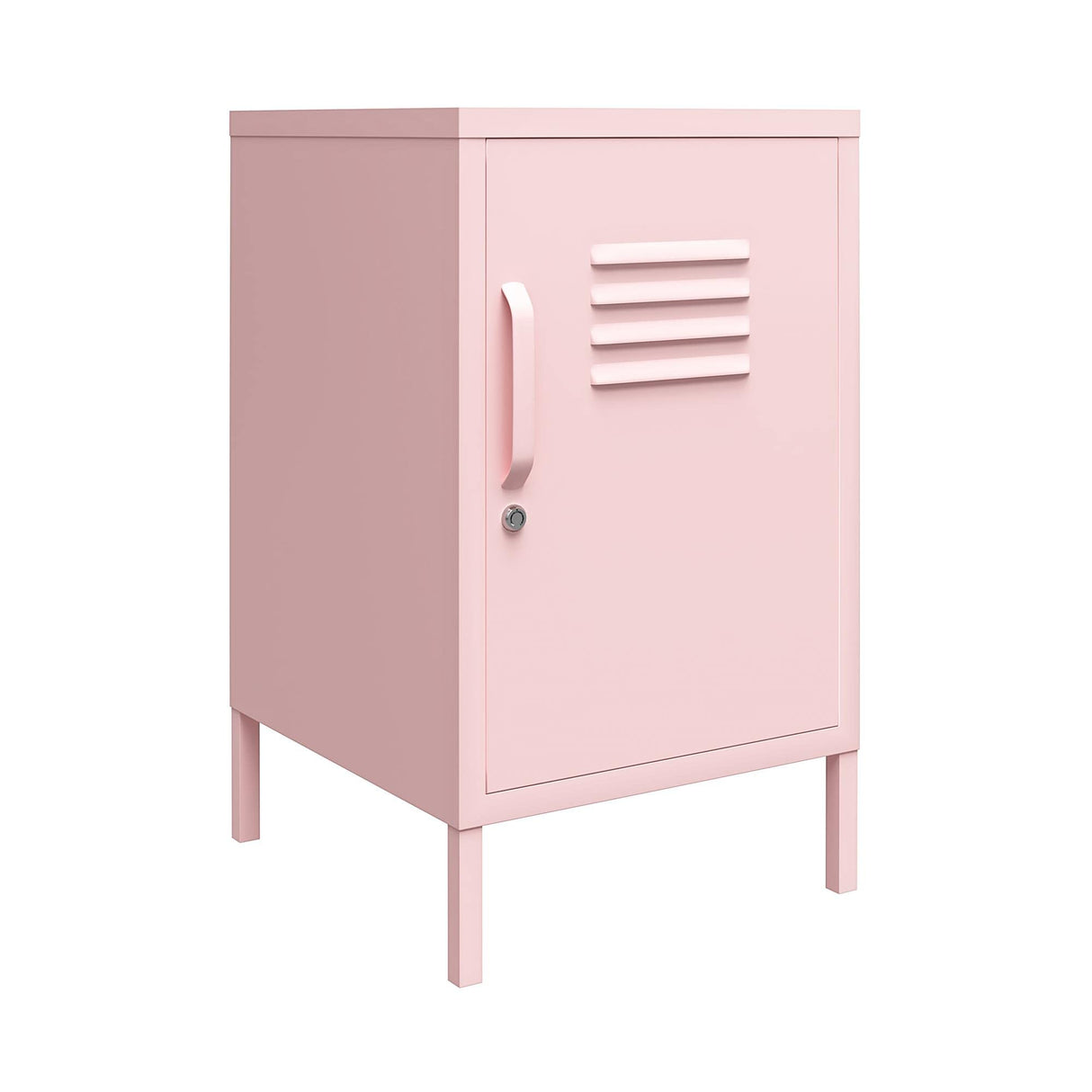 Novogratz Cache Metal Locker End Table, Bashful Pink Novogratz